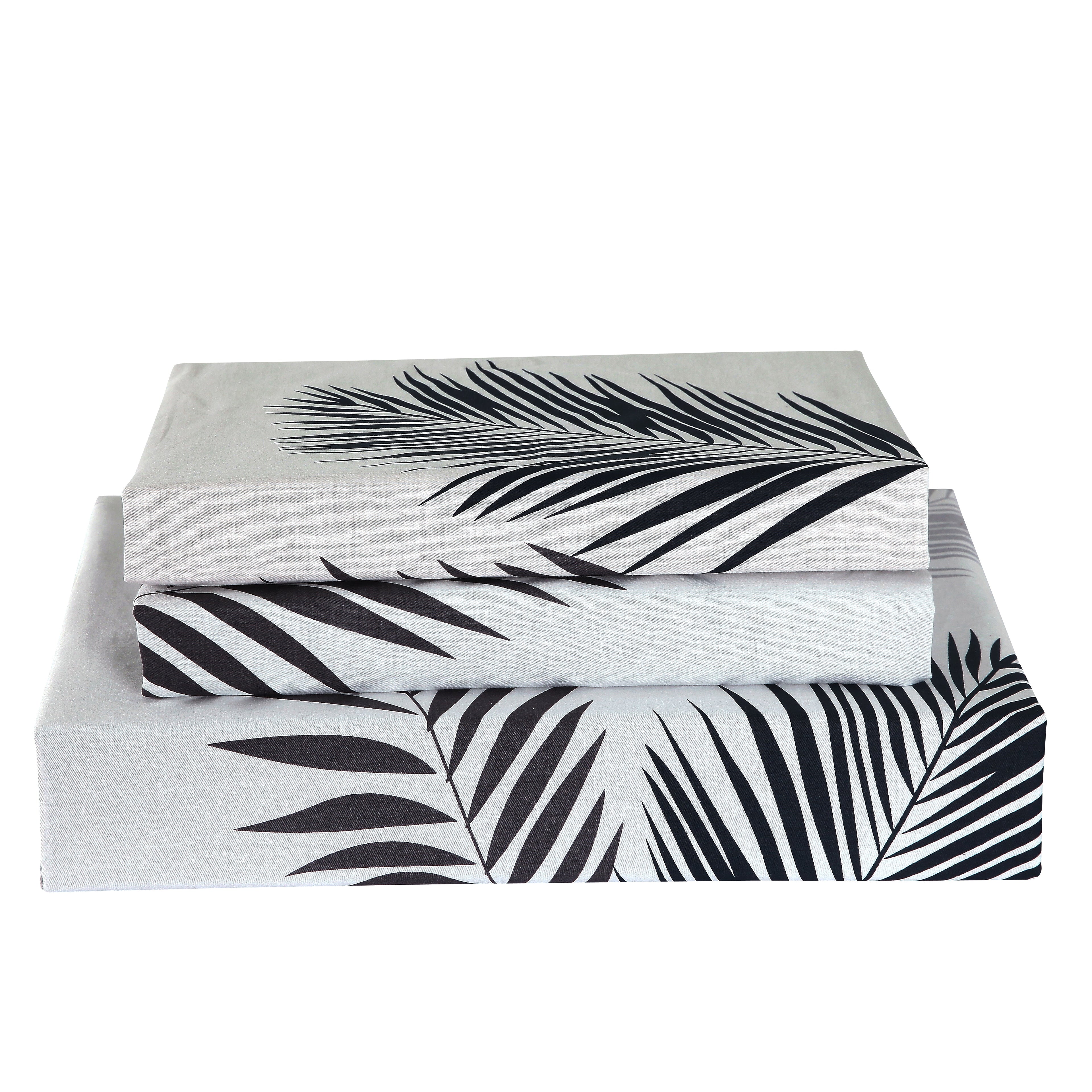Evergreen 3 Piece 100% Cotton Bedding Set: Duvet Cover and Two Pillow Shams