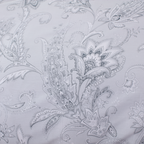 Gray Paisley 100% Cotton Bedding Set: Duvet Cover + Pillow Shams (or + Both Pillow Shams and Pillowcases)