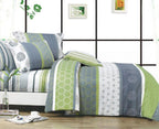 Bulk 2 sets of Serene Full 3pc Duvet Cover Sets and 2 sets of Full 4pc Sheet Sets