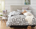 Leafy Vines 5 Piece 100% Cotton Bedding Set: Duvet Cover, Pillowcases and Pillow Shams