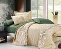 Cherry Blossom 3 Piece 100% Cotton Bedding Set: Duvet Cover and Two Pillow Shams